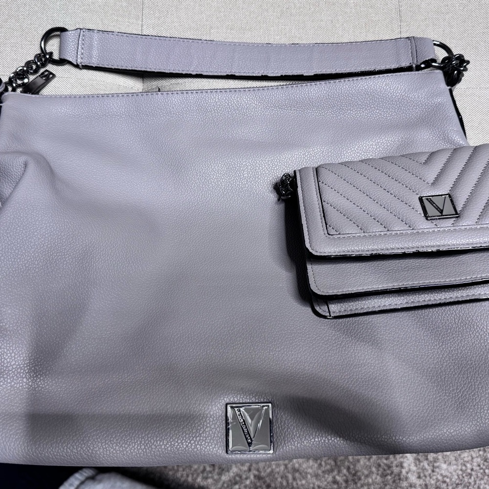 Victoria's Secret Gray Shoulder Bag Set